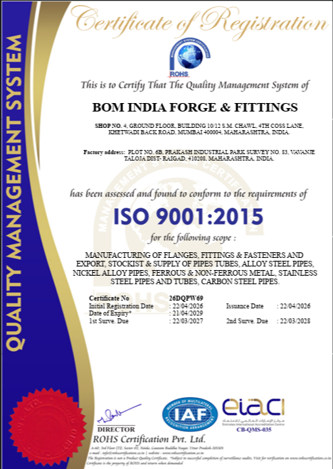 ISO 45001:2018 Certificate